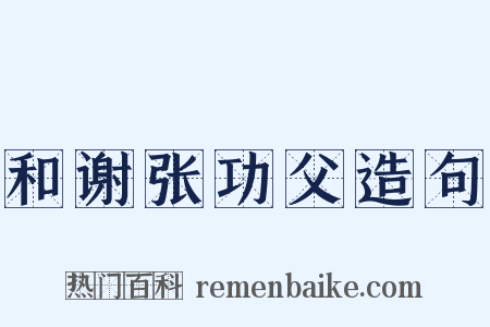 和谢张功父造句是什么意思的图片